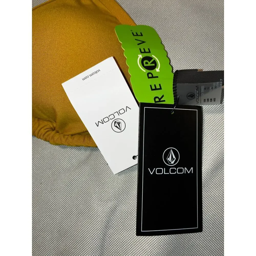 💰Volcom NEW XL Standard Simply Seamless Triangle Swimsuit Bikini Top Padded